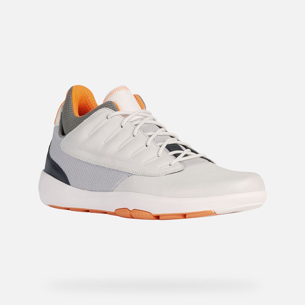 Geox Sneakers White/Orange Modual Abx - Geox Mens Shoes - ITSKQH076